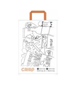 [4066115821] Crisp bærepose med hank, 25x15x34cm, (200 stk.)