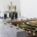 LED fyrfadslys, hvid, plast, med pulserende flamme, genopladelig sæt med lys og oplader, skaffevare, (12 stk.)
