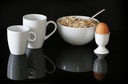 Krus med hank, 530ml, Ø9,5x11,8cm, hvid, porcelæn, ESSENTIALS, (6 stk.)