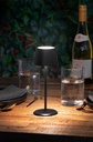 LED bordlampe, MONTE-CARLO, Securit, ledningsfri og genopladelig, sort, (1 stk.)