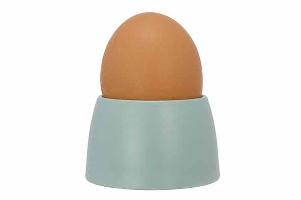 Æggebæger, blågrå, rund, Ø6x3,7cm, melamin, KUPO, (sæt á 4 stk.)