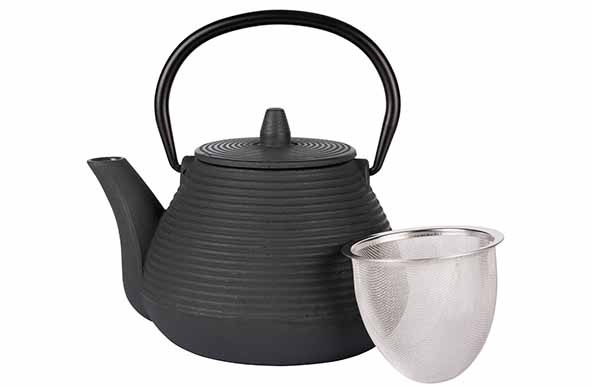 Tekande i støbejern, 1L, med hank, mørk grå, (1 stk.)
