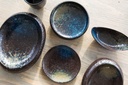 Tallerken, Ø8cm, rund, sort, stentøj, YORU, (12 stk.)
