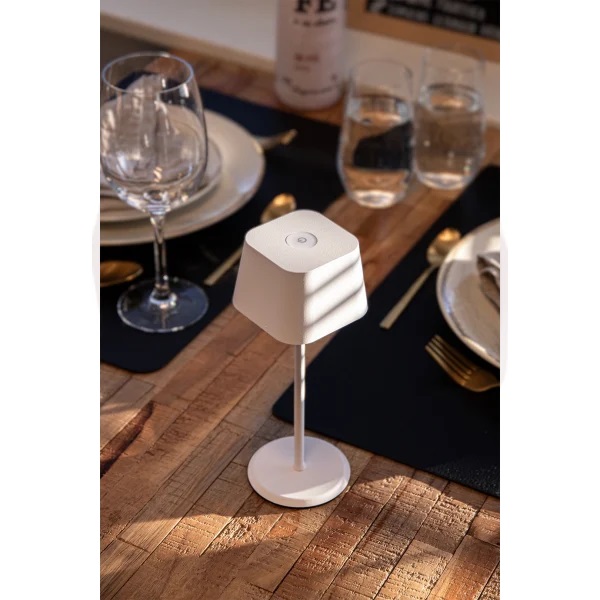 LED bordlampe, MALTA, Securit, ledningsfri og genopladelig, hvid, (1 stk.)
