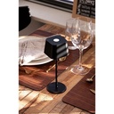 LED bordlampe, MALTA, Securit, ledningsfri og genopladelig, sort, (1 stk.)