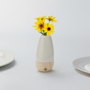 Vase, Ø10,6x10,6x20,2cm, dolomit, hvid med træ-look, (1 stk.)