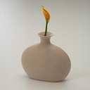 Vase, 17x5x15cm, sandfarvet, stentøj, (2 stk.)