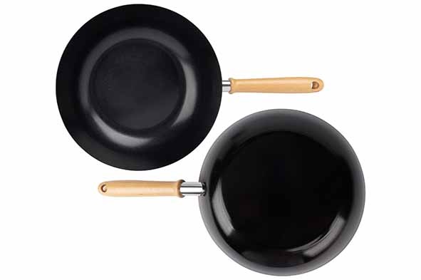Wok pande, Ø30cm, carbon, non-stick, alle varmeplader, FUSION, (1 stk.)