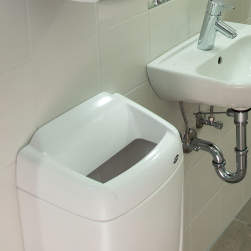 Affaldsspand, GS-Tech by Hagleitner, hybrid, system, sort eller hvid, (1 stk.)