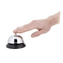 Receptionsklokke, Ø8,5cm, metal, (1 stk.)