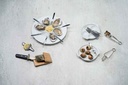 Østerstallerken, Ø28,5x2,5cm, østers-design, hvid, porcelæn, (1 stk.)
