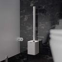 Toiletbørste i silikone, væghængt og gulvstående, hvid el. sort, Stockholm, Sanimaid, (1 stk.)