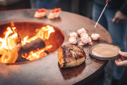 Bålgrill, Ø99cm, rustfarve, cortenstål, White Fire, BARBECUES, (1 stk.)
