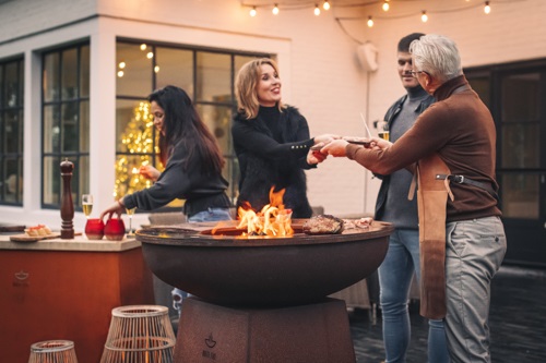 Bålgrill, Ø99cm, rustfarve, cortenstål, White Fire, BARBECUES, (1 stk.)