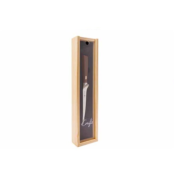 Filetkniv til fisk, 15cm, valnødshåndtag, COUTEAUX & CO, (1 stk.)