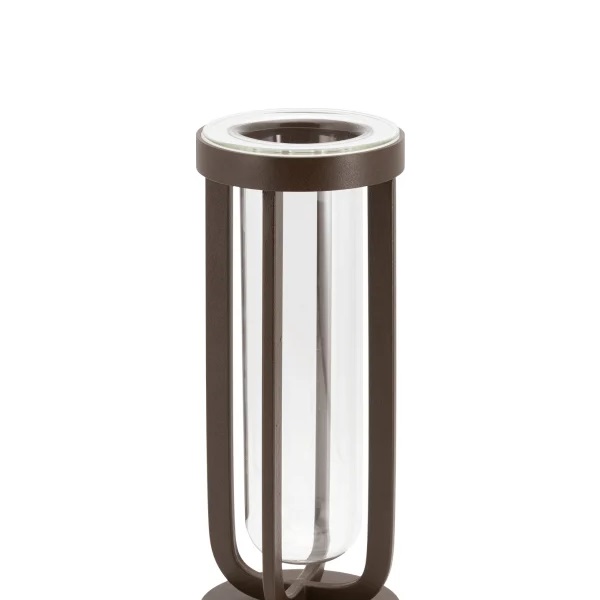 LED bordlampe/vase, FLORENCE, Securit, ledningsfri og genopladelig, brun (1 stk.)
