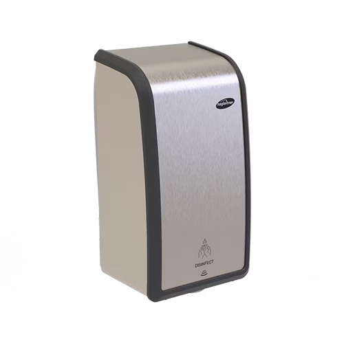 Dispenser til hånddesinfektion, GS-Tech by Hagleitner, "XIBU METAL DISINFECT hybrid", rustfrit stål, (1 stk.)