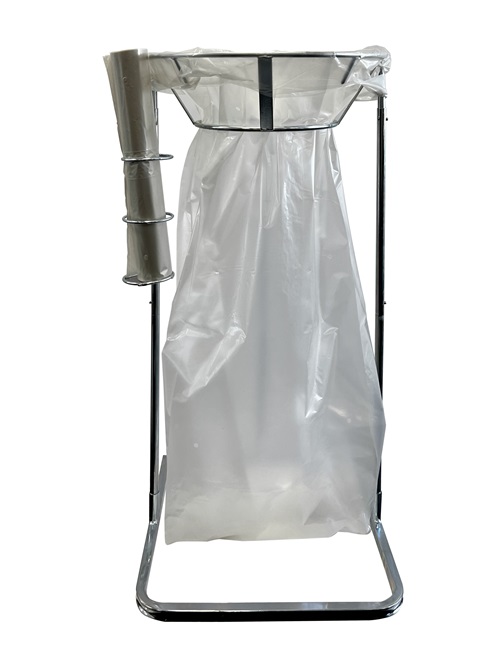 Affaldsstativ med rulleholder, 240L, metal, (1 stk.)