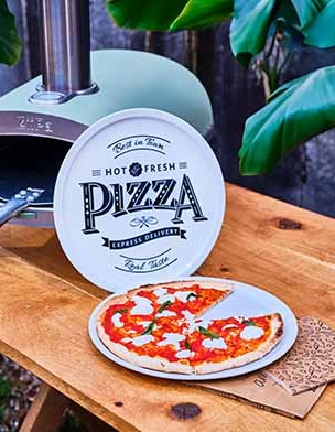Pizzatallerken, Ø31cm, hvid, porcelæn, (6 stk.)