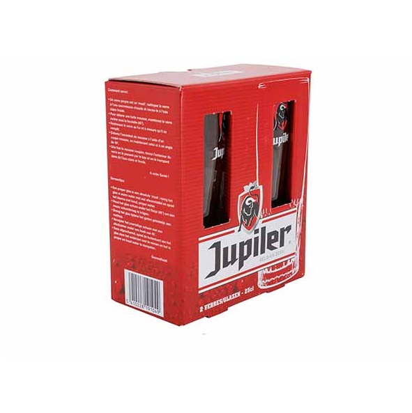 Ølglas, 25cl, Jupiler, (2 stk.)