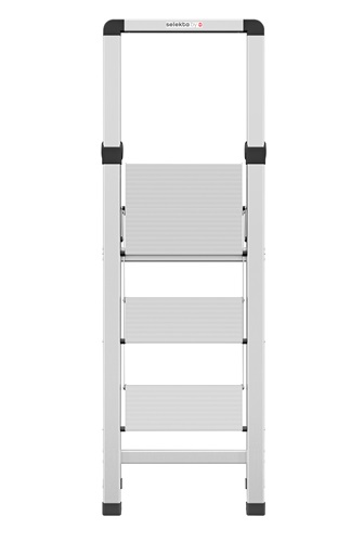 Trappestige, 3-trin, aluminium, (1 stk.)