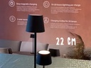 LED bordlampe, MONTE-CARLO, Securit, ledningsfri og genopladelig, sort, (1 stk.)