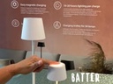 LED bordlampe, MONTE-CARLO, Securit, ledningsfri og genopladelig, hvid, (1 stk.)