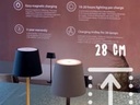 LED bordlampe, MILANO, Securit, ledningsfri og genopladelig, sort/grå-brun, (1 stk.)
