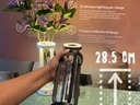LED bordlampe/vase, FLORENCE, Securit, ledningsfri og genopladelig, sort (1 stk.)