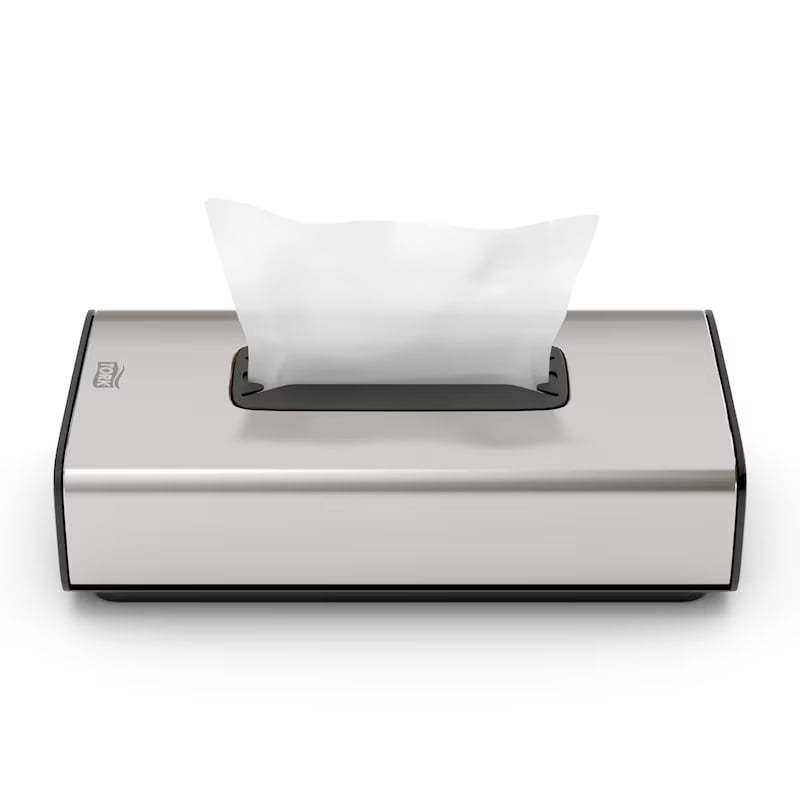 Dispenser til ansigtsservietter, metal, rustfrit stål, F1, Tork, 460013, (1 stk.)