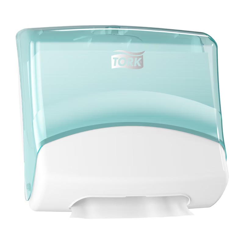Dispenser, Top-Pack, hvid/Turkis, W4, 654000, Tork, (1 stk.)