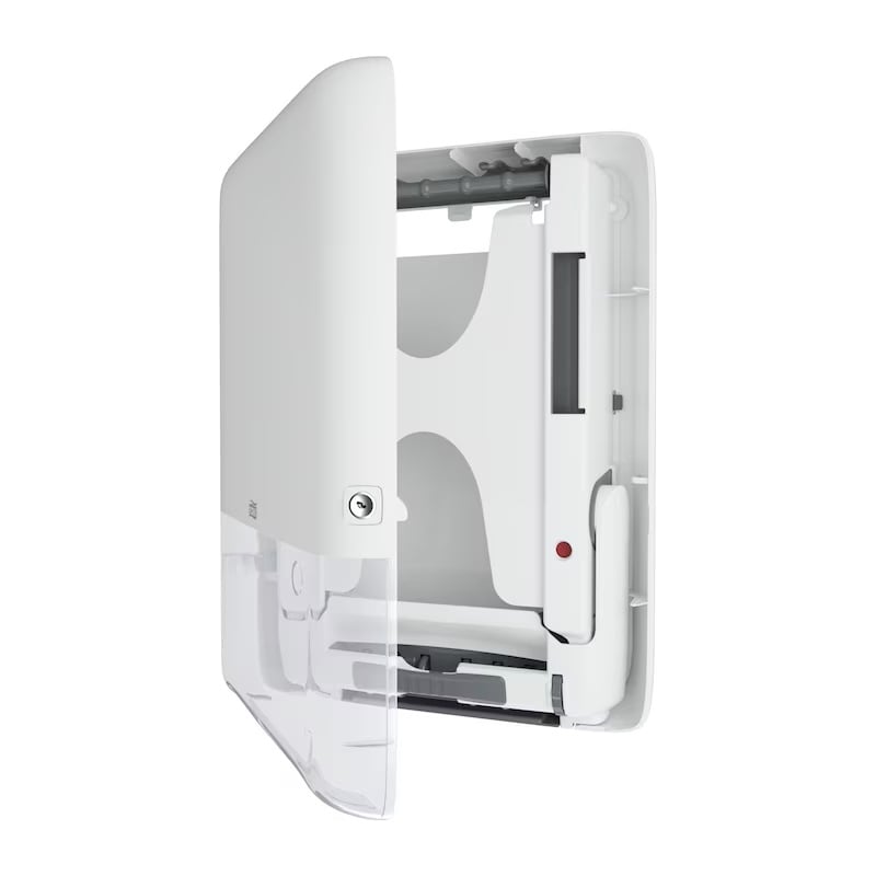 Papirdispenser til håndklædeark, Peakserve, Mini, Continuous, hvid, H5, 552550, Tork, (1 stk.)