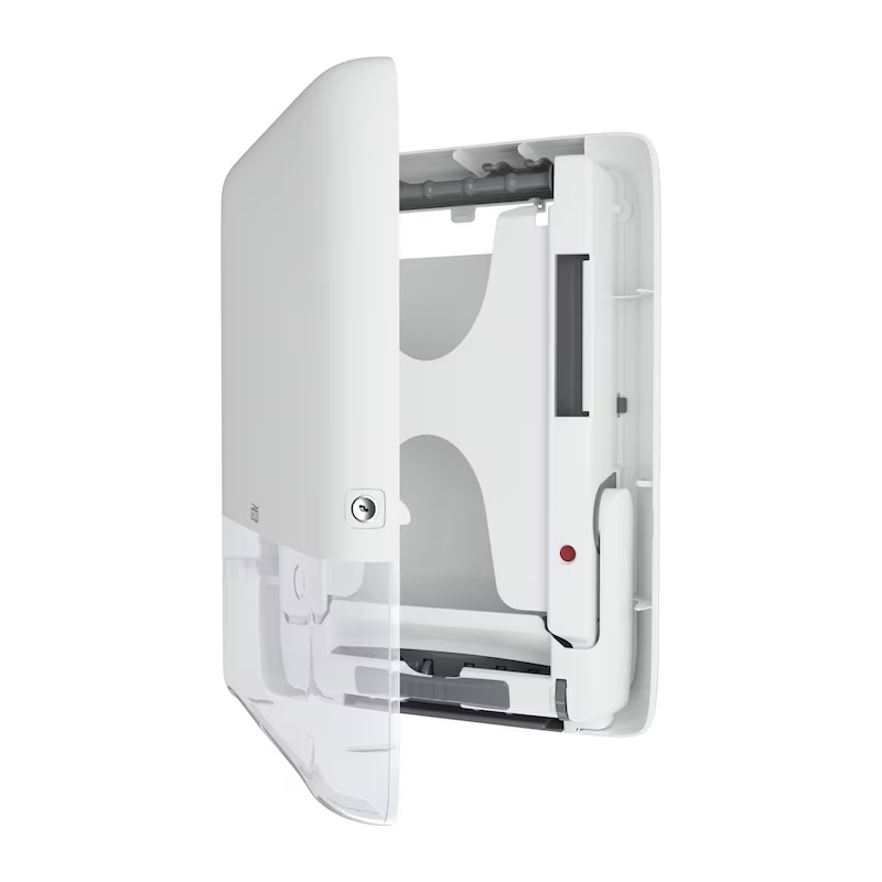 Papirdispenser til håndklædeark, Peakserve, Mini, Continuous, hvid, H5, 552550, Tork, (1 stk.)
