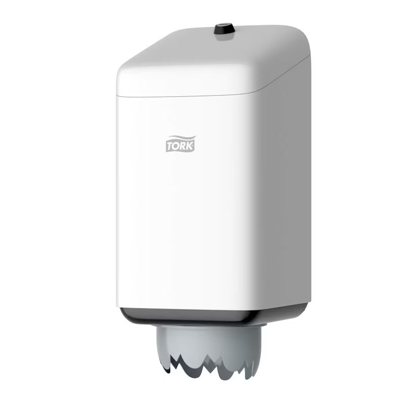 Papirdispenser, Mini, Centerrulle, hvid/rustfri, M1, 200040, Tork, (1 stk.)
