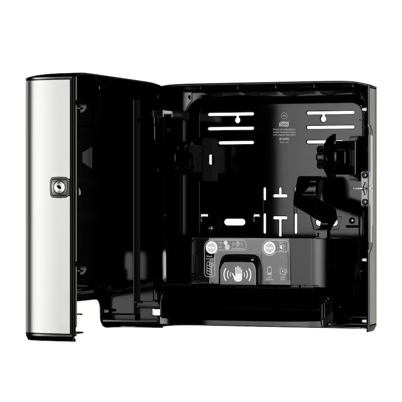 Papirdispenser med sensor, til håndklæderulle, rustfri stål, H1, 460001, Tork Matic, (1 stk.)