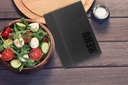 Menuholder, 4x A5 sider, 25,3x17,7x8cm, sort læder, SECURIT TRENDY, (10 stk.)