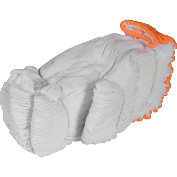 Tekstil handske, ABENA, 8, hvid, bomuld,  inderhandske, (12 stk.)