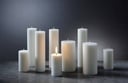 Bloklys, 18cm, Ø7cm, hvid, 80 timer, paraffin, (12 stk.)