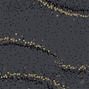 Middagsserviet, 40x40cm, Dunisoft, "Golden Stardust Black", Duni, (360 stk.)