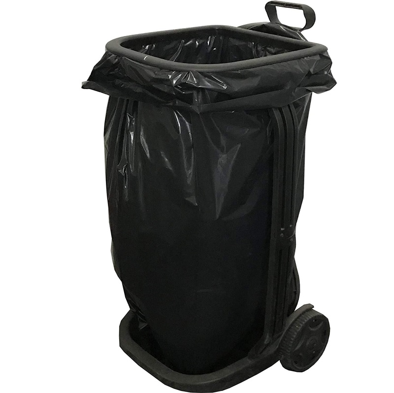 Affaldssæk, sort, 70x110cm, 110 l, LDPE/100% genanvendt, 45 my (20rl = 200 sække)