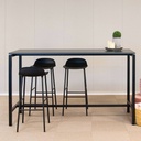 Højbord, Monik, 70x180, antracit, sort stel, (1 stk.)