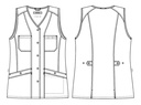 Damevest, sort, 65/35% rPES/CO, Kentaur, fra XS til 2XL (1 stk.)