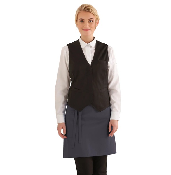 Damevest, sort, 65/35% PES/CO, Kentaur, fra 2XS til 2XL (1 stk.)