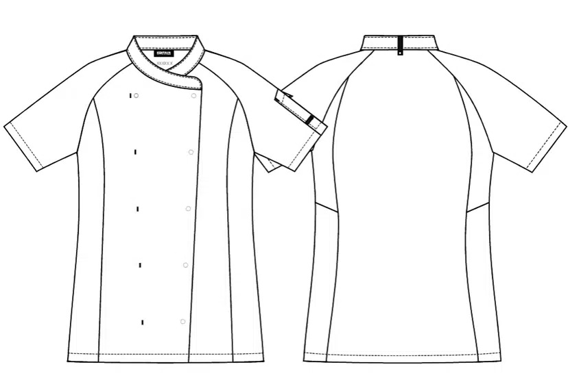 Dame kokke-/tjenerjakke, hvid, 50/50% CO/PES, Kentaur, fra 2XS til 2XL (1 stk.)
