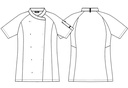 Dame kokke-/tjenerjakke, hvid, 50/50% CO/PES, Kentaur, fra 2XS til 2XL (1 stk.)