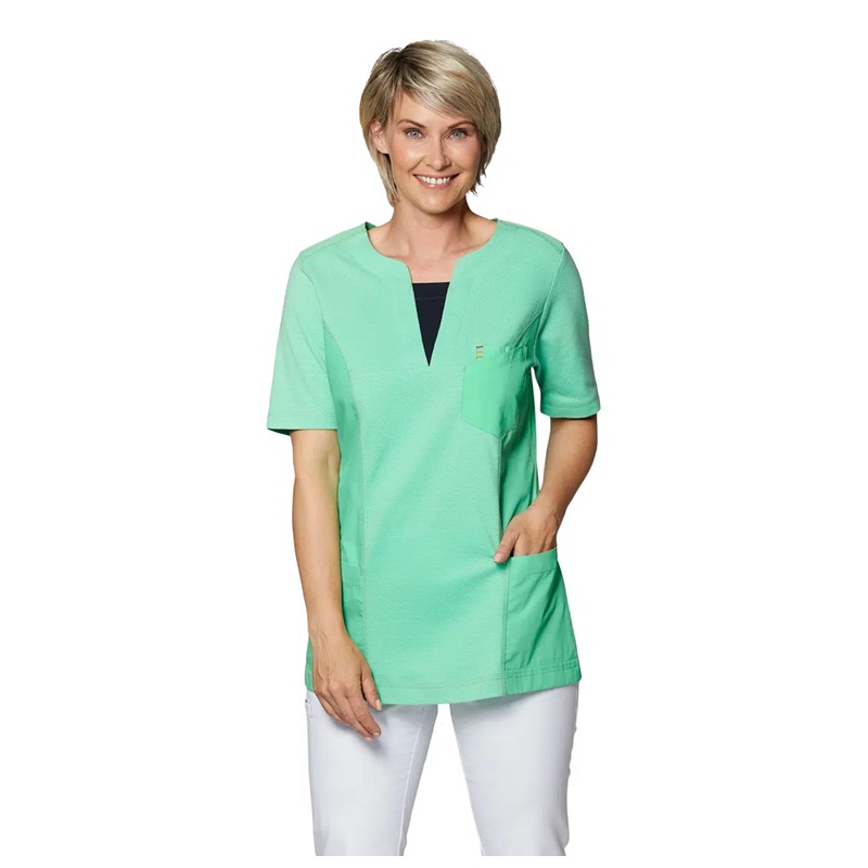 Dame funktionspolo, forårs grøn, 65/35% PES/CO, Kentaur, fra XS til 2XL (1 stk.)