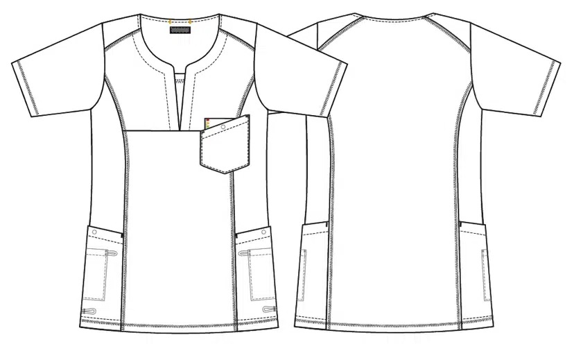 Dame funktionspolo, navy/chambray grå, 65/35% PES/CO, Kentaur, fra XS til 2XL (1 stk.)