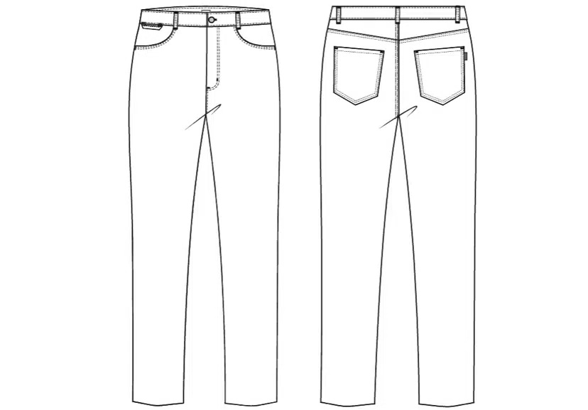 High stretch damejeans, hvid, 67/31/2%CO/PES/EL, Kentaur, fra 32 til 48 (1 stk.)