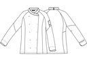 Dame kokke-/tjenerjakke, sort, 65/35% PES/CO, Kentaur, fra 2XS til 2XL (1 stk.)