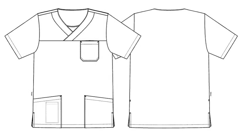 Unisex busseronne, hvid, 50/50% CO/PES, Kentaur, fra 2XS til 2XL (1 stk.)